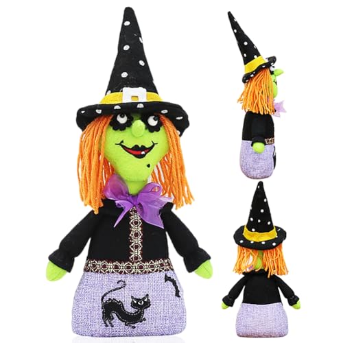 MTCDDCL Halloween Puppe Plüsch, Halloween Hexenpuppen, Gefüllte Plüsch Halloween Dekoration,Kuschelspielzeug für Halloween Kinder und Erwachsene von MTCDDCL