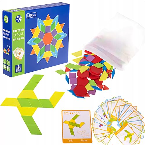 Montessori Holzpuzzle ab Jahre - Teile: Kreatives Tetris Spielzeug für Kinder, Geduldspiele & 3D Puzzle ab Jahre von MTEC