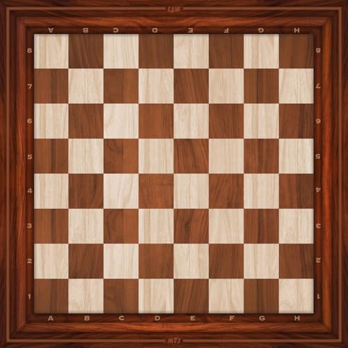 MTJ® Spielteppich Brettspiele 50 x 50 cm – Jersey Neopren – hergestellt in Frankreich (Schachholz) von MTJ