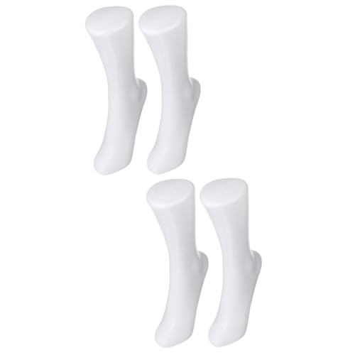 4 Stück Damensocken Beinmodell Requisiten Weiße Socken Herrenbekleidung Feuchtigkeitsspendende Socken Sandalen Kleid Schaufensterpuppe Für Socken Künstliche Füße MUCKLILY von MUCKLILY