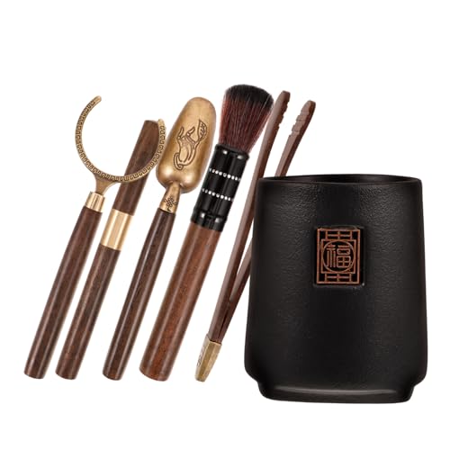 MUCKLILY 1 Satz Tee-Kunst-Set Schwanenhals Wasserkocher Tee-Ei Tassen Pfefferminze Chai Teetasse Produkt Teezubehör Für Teeliebhaber Teezubehör Für Losen Tee Teelöffel Für Losen Tee Keramik von MUCKLILY