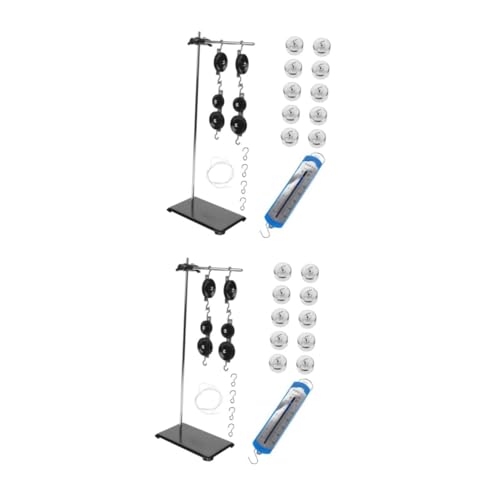 MUCKLILY 2 Sätze Riemenscheibensatz Gewichtszugsystem Experimente Wissenschaft Physik Dynamometer Bausatz Lernspielzeug Elektronik-kit Vokabelkarten Rolle Bausätze Lehrmittel Eisen von MUCKLILY