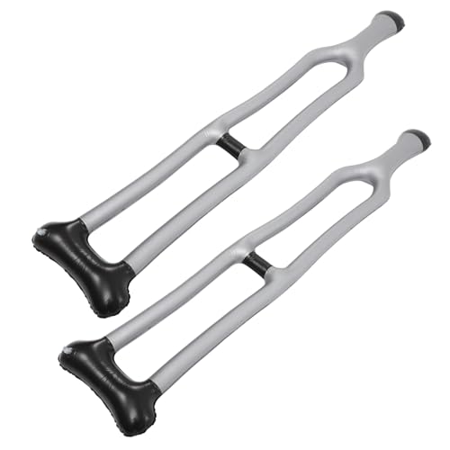 MUCKLILY 2 Stück Aufblasbare Gehhilfe PVC Simulation Krücken Kostüm Requisite Party Deko Halloween Cosplay MUCKLILY 2 Stück Aufblasbare Gehhilfe PVC Simulation Krücken Kostüm Requisite Party Deko Halloween Cosplay von MUCKLILY