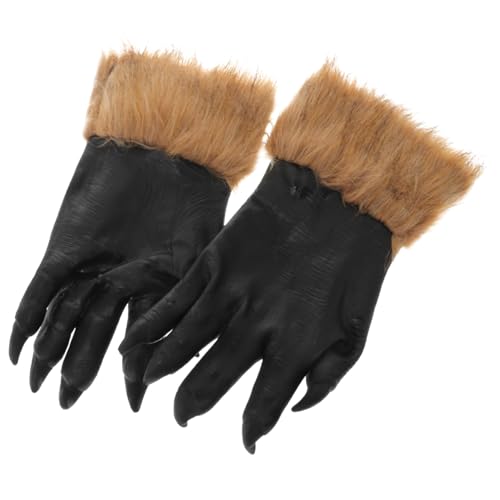 MUCKLILY 2 Stück Halloween Wolf Pfoten Handschuhe Realistische Pelzige Krallenhandschuhe für Cosplay Party Horror Kostüm und Gruselige Verkleidung und Passend für Erwachsene MUCKLILY 2 Stück Halloween Wolf Pfoten Handschuhe Realistische Pelzige Krallenhandschuhe für Cosplay Party Horror Kostüm und Gruselige Verkleidung und Passend für Erwachsene von MUCKLILY