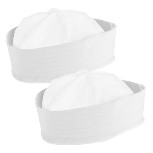 MUCKLILY 2 Stück Matrosenhüte Erwachsene Weißer Kapitänsmütze Party Kostüm Zubehör Für Karneval Halloween Cosplay Matrosen Mottofest MUCKLILY 2 Stück Matrosenhüte Erwachsene Weißer Kapitänsmütze Party Kostüm Zubehör Für Karneval Halloween Cosplay Matrosen Mottofest von MUCKLILY