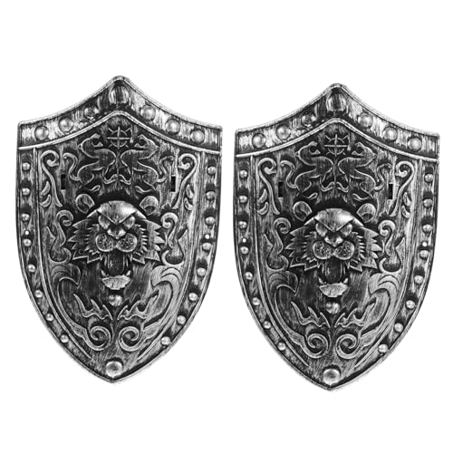 MUCKLILY 2 Stück Ritter Schild Leichtes Mittelalterlicher Löwen Schild Cosplay Zubehör für Jungen Halloween Kostüm Party MUCKLILY 2 Stück Ritter Schild Leichtes Mittelalterlicher Löwen Schild Cosplay Zubehör für Jungen Halloween Kostüm Party von MUCKLILY