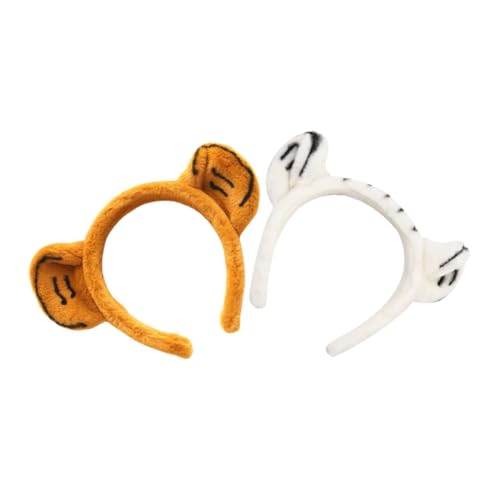 MUCKLILY 2 Stück Teiliges Tiger Ohr Haarreifen Plüsch Haarband für Party Cosplay Fasching Damen Mädchen Niedliches Accessoire für Kostüm und Alltag MUCKLILY 2 Stück Teiliges Tiger Ohr Haarreifen Plüsch Haarband für Party Cosplay Fasching Damen Mädchen Niedliches Accessoire für Kostüm und Alltag von MUCKLILY