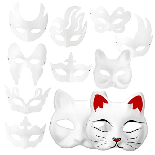MUCKLILY 20 Stück Teiliges DIY Papiermasken- Unbemalt Leichte Dekorative Masken zum Bemalen und Basteln für Karneval Maskenball Cosplay Party Kreative Verkleidung für Damen und Herren MUCKLILY 20 Stück Teiliges DIY Papiermasken- Unbemalt Leichte Dekorative Masken zum Bemalen und Basteln für Karneval Maskenball Cosplay Party Kreative Verkleidung für Damen und Herren von MUCKLILY