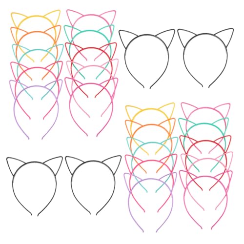 MUCKLILY 24 Stück Teiliges Bunte Katzenohren Haarreifen aus Kunststoff Bequeme Stirnbänder mit Niedlichem Design Vielseitig für Karneval Halloween Geburtstagsfeiern und Alltag Geeignet MUCKLILY 24 Stück Teiliges Bunte Katzenohren Haarreifen aus Kunststoff Bequeme Stirnbänder mit Niedlichem Design Vielseitig für Karneval Halloween Geburtstagsfeiern und Alltag Geeignet von MUCKLILY