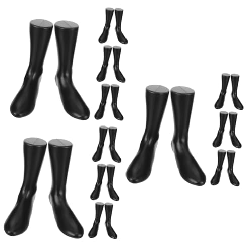 MUCKLILY 3 Sätze Fußform-schuhspanner Fußmodell Knöchelschaufensterpuppe Gefälschter Fuß Fuß-display-modell Fußsockenform Modell Fußsocken Mannequin-fuß Plastik Black 4 Stück * 3 von MUCKLILY