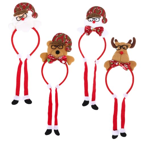 MUCKLILY 4 Stck. Teiliges Weihnachts-haarband mit Schneemann Weihnachtsmann und Elf Bein Festliche Leichte Stirnbänder für Erwachsene für Weihnachtsfeiern und Saisonale Kostüme MUCKLILY 4 Stck. Teiliges Weihnachts-haarband mit Schneemann Weihnachtsmann und Elf Bein Festliche Leichte Stirnbänder für Erwachsene für Weihnachtsfeiern und Saisonale Kostüme von MUCKLILY