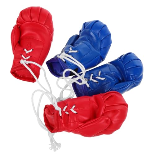 MUCKLILY 4 Stück Mini Boxhandschuhe Rot Blau Miniatur Box Gym Souvenir Authentisch Stilvoll für Auto Rückspiegel Anhänger Geschenk Boxing Figuren Schlüsselanhänger MUCKLILY 4 Stück Mini Boxhandschuhe Rot Blau Miniatur Box Gym Souvenir Authentisch Stilvoll für Auto Rückspiegel Anhänger Geschenk Boxing Figuren Schlüsselanhänger von MUCKLILY