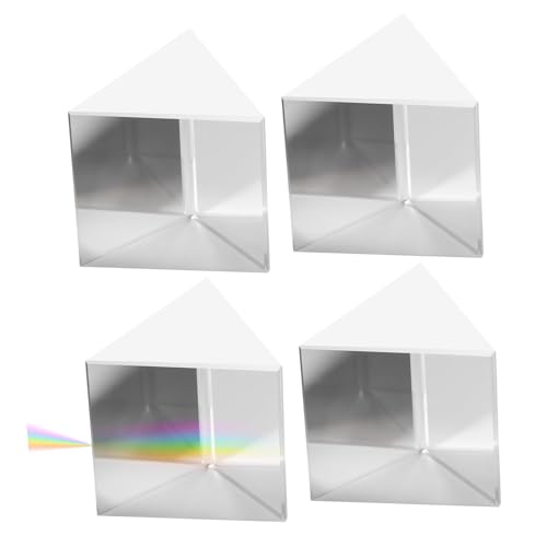 MUCKLILY 4 Stück Spektrometer Klare Dreieckige Prismen Prisma Für Fotografie Dreieckiges Optisches Lichtspektrum Glasprisma Rechtwinkliges Prisma Kristallwürfel Prismengläser MUCKLILY 4 Stück Spektrometer Klare Dreieckige Prismen Prisma Für Fotografie Dreieckiges Optisches Lichtspektrum Glasprisma Rechtwinkliges Prisma Kristallwürfel Prismengläser von MUCKLILY