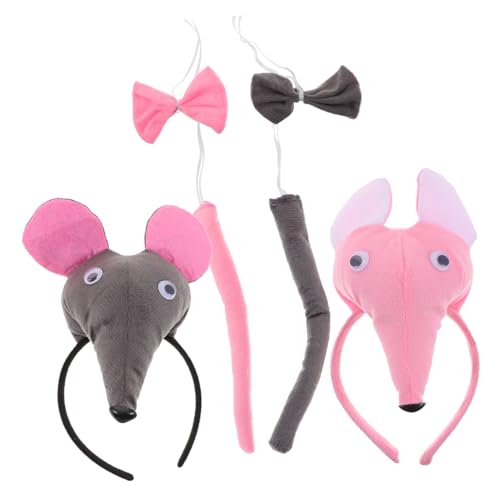 MUCKLILY 6 Stück Teiliges Maus Kostüm mit Ohren Nase und Fliege Tierkostüm Haarreif für Damen und Hautfreundlich Geruchlos für Karneval Halloween Themenpartys Cosplay MUCKLILY 6 Stück Teiliges Maus Kostüm mit Ohren Nase und Fliege Tierkostüm Haarreif für Damen und Hautfreundlich Geruchlos für Karneval Halloween Themenpartys Cosplay von MUCKLILY