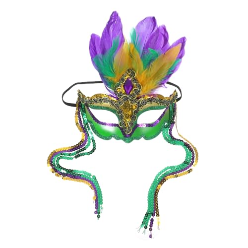 MUCKLILY Bunte Schmuck-maske Halbgesichtsmaske für Karneval Halloween Party Verstellbar Leicht Masquerade Maskenball Damen Cosplay Accessoire MUCKLILY Bunte Schmuck-maske Halbgesichtsmaske für Karneval Halloween Party Verstellbar Leicht Masquerade Maskenball Damen Cosplay Accessoire von MUCKLILY