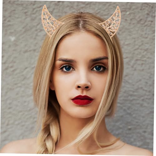 MUCKLILY Glänzendes Ox Horn Stirnband Alloy Strass Party Kostüm Kopfschmuck Tierisches Accessoire für Karneval Bühne und Fasching MUCKLILY Glänzendes Ox Horn Stirnband Alloy Strass Party Kostüm Kopfschmuck Tierisches Accessoire für Karneval Bühne und Fasching von MUCKLILY