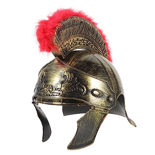 MUCKLILY Goldener Römischer Soldatenhelm Mittelalterlicher Cosplay Helm Dekorative Kopfbedeckung für Fest und Party Authentisches Kostümzubehör für Antike Soldatenritter MUCKLILY Goldener Römischer Soldatenhelm Mittelalterlicher Cosplay Helm Dekorative Kopfbedeckung für Fest und Party Authentisches Kostümzubehör für Antike Soldatenritter von MUCKLILY