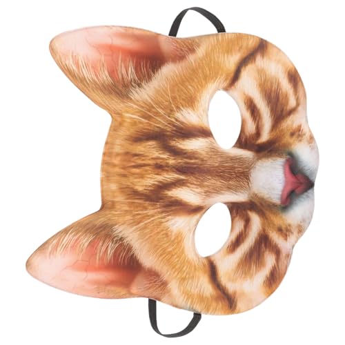 MUCKLILY Halbgesichts Katzenmaske Cosplay Lustige Tiermaske für Halloween Fasching Karneval Kostüm Party Unisex EVA Stoff Orange Katzenstil MUCKLILY Halbgesichts Katzenmaske Cosplay Lustige Tiermaske für Halloween Fasching Karneval Kostüm Party Unisex EVA Stoff Orange Katzenstil von MUCKLILY