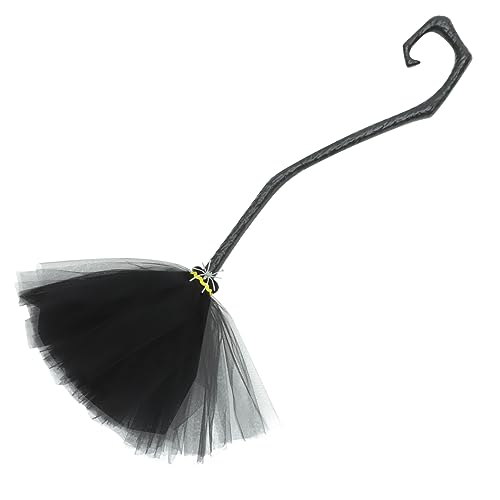 MUCKLILY Halloween Deko Abnehmbarer Hexenbesen Leichter Halloween Party Besen für Hexenkostüm Bühnenauftritt Karneval und Maskenball Schwarze Hexen Requisite MUCKLILY Halloween Deko Abnehmbarer Hexenbesen Leichter Halloween Party Besen für Hexenkostüm Bühnenauftritt Karneval und Maskenball Schwarze Hexen Requisite von MUCKLILY