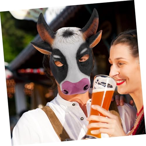 MUCKLILY Halloween Kuh aus Atmungsaktivem Material Leichte Halbgesichtsmaske für Karneval Kostüm Fasching und Maskerade Wiederverwendbar Komfortabel und Geruchlos MUCKLILY Halloween Kuh aus Atmungsaktivem Material Leichte Halbgesichtsmaske für Karneval Kostüm Fasching und Maskerade Wiederverwendbar Komfortabel und Geruchlos von MUCKLILY
