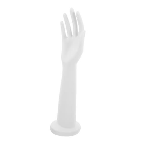 MUCKLILY Handmodell-requisiten Zeigen Sie Ein Weibliches Handmodell An Weibliche Schaufensterpuppe Hand Handschaufensterpuppe Für Armbandpräsentation Manikanische Hand Weiß Pvc-kunststoff von MUCKLILY