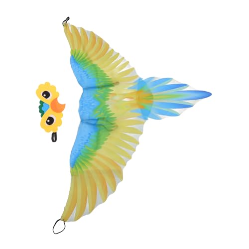 MUCKLILY Kinderkostüm Parrot Wing Cape und Haarreif Langlebiger Filz und Chiffon Vogelflügel Umhang für Halloween Cosplay Kreative Verkleidung für Auffälliges Party Accessoire MUCKLILY Kinderkostüm Parrot Wing Cape und Haarreif Langlebiger Filz und Chiffon Vogelflügel Umhang für Halloween Cosplay Kreative Verkleidung für Auffälliges Party Accessoire von MUCKLILY
