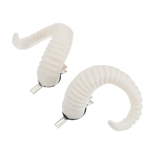 MUCKLILY Künstliche Schafhörner Haarklammern Paar Weiß Einzigartiger Halloween Kopfschmuck für Cosplay Partys Karneval Leicht und Langlebig für Erwachsene Geeignet Zufällige Farbe MUCKLILY Künstliche Schafhörner Haarklammern Paar Weiß Einzigartiger Halloween Kopfschmuck für Cosplay Partys Karneval Leicht und Langlebig für Erwachsene Geeignet Zufällige Farbe von MUCKLILY