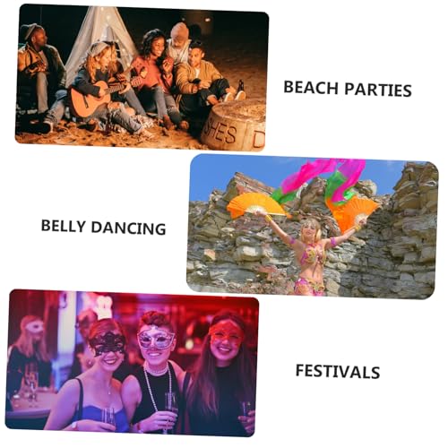 MUCKLILY Langer Bauchtanz Fächer aus Echter Seide mit Bambusrahmen Flexibel Leicht und Robust für Bühnenauftritte Hochzeiten Partys und Tanzshows MUCKLILY Langer Bauchtanz Fächer aus Echter Seide mit Bambusrahmen Flexibel Leicht und Robust für Bühnenauftritte Hochzeiten Partys und Tanzshows von MUCKLILY