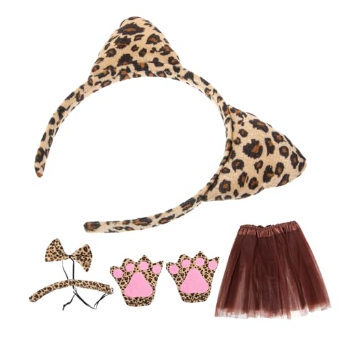 MUCKLILY Leoparden Kostüm mit Leopardenohren Haarreifen Schleife und Tutu Rock Bequemes Tierkostüm für Karneval Halloween Dschungel Zoo-mottoparty Verspieltes Cosplay Zubehör MUCKLILY Leoparden Kostüm mit Leopardenohren Haarreifen Schleife und Tutu Rock Bequemes Tierkostüm für Karneval Halloween Dschungel Zoo-mottoparty Verspieltes Cosplay Zubehör von MUCKLILY