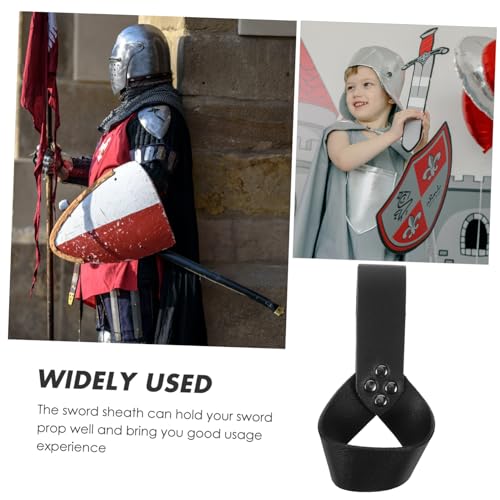 MUCKLILY Mittelalterlicher Schwerthalter PU Verstellbar Ergonomisch rutschfest Für Cosplay Halloween Bühnenauftritte Ritter Kostüm Zubehör MUCKLILY Mittelalterlicher Schwerthalter PU Verstellbar Ergonomisch rutschfest Für Cosplay Halloween Bühnenauftritte Ritter Kostüm Zubehör von MUCKLILY