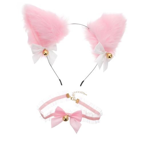 MUCKLILY Plüsch Katzenohren Stirnband mit Schleife und Weicher Cosplay Lolita Katzenohren Haarreif Bequemes Accessoire für und Mädchen MUCKLILY Plüsch Katzenohren Stirnband mit Schleife und Weicher Cosplay Lolita Katzenohren Haarreif Bequemes Accessoire für und Mädchen von MUCKLILY