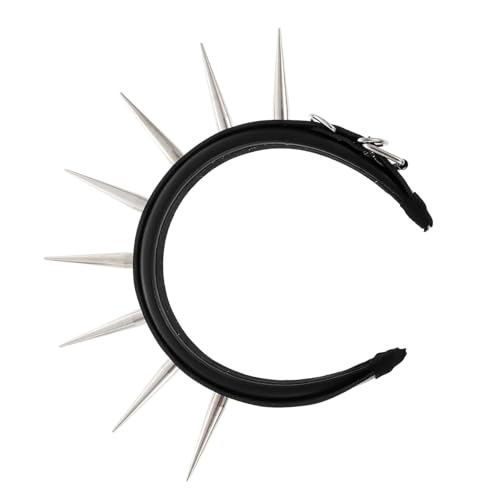 MUCKLILY Punk Nieten Stirnband Schwarzer Haarreif mit Spitzen Nieten für Festival Kostüm Party Karneval Halloween Accessoire MUCKLILY Punk Nieten Stirnband Schwarzer Haarreif mit Spitzen Nieten für Festival Kostüm Party Karneval Halloween Accessoire von MUCKLILY