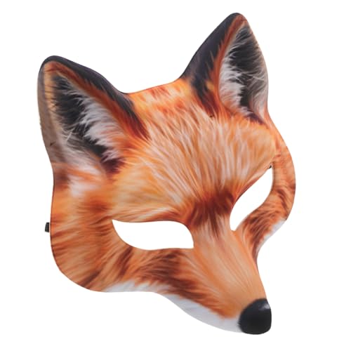 MUCKLILY Realistische Fuchsmaske Halbes Gesicht Cosplay Maske Leicht Atmungsaktiv für Halloween Karneval Party Damen und Herren Fuchskostüm Zubehör für Fasching Maskerade MUCKLILY Realistische Fuchsmaske Halbes Gesicht Cosplay Maske Leicht Atmungsaktiv für Halloween Karneval Party Damen und Herren Fuchskostüm Zubehör für Fasching Maskerade von MUCKLILY