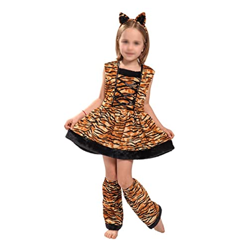 MUCKLILY Tiger Kostüm Mädchen Xl Langebiges nicht Verblassendes Cosplay Outfit für Rollenspiele Bequemes Performance Kostüm Geeignet für Jahre für Karneval Fasching MUCKLILY Tiger Kostüm Mädchen Xl Langebiges nicht Verblassendes Cosplay Outfit für Rollenspiele Bequemes Performance Kostüm Geeignet für Jahre für Karneval Fasching von MUCKLILY