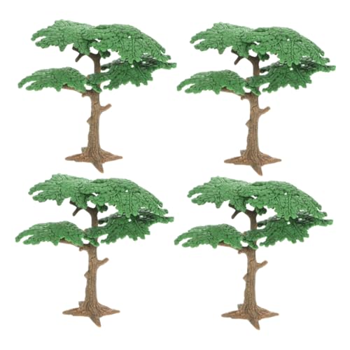 MUELODSIC 4 Stück Simulationslandschaftsbaum Pflanzenmodellbaum Sandtisch-Modell Modell Landschaft Landschaftsdeko Mikro-Landschaftsmodellbaum Mini-Szenenzubehör-Modellbäume Plastik von MUELODSIC