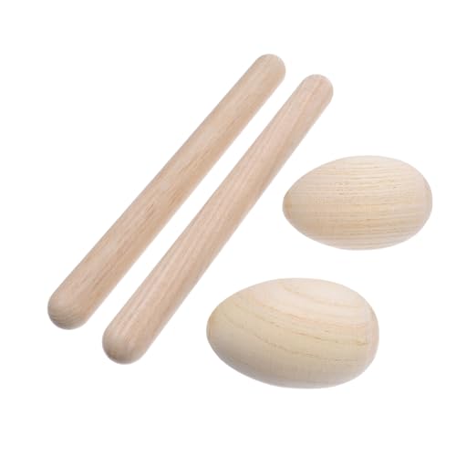 MUELODSIC 4Pcs Percussion Set Instrumente Musikspielzeug Lummi Rhythmus Rhythmus des Stickpercussion Instrument Sticks Musical Toy Shaker Percussion Instrument Shakers Holz von MUELODSIC