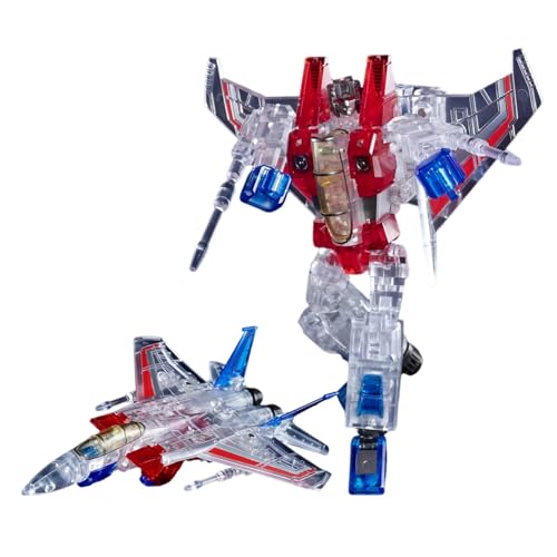 Starscream MF31B, Transformer-Spielzeug, 2 Formen – Roboter Und Flugzeug, Actionfigur, 11 cm Kleines Modell, Transparent, KO-Version von MUHLZQX