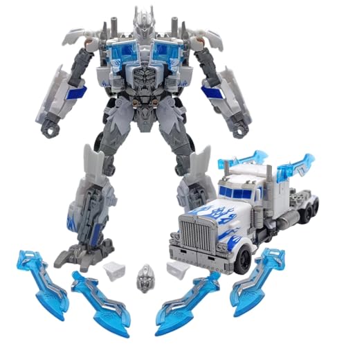 Transformer-Spielzeug TW-1122A, 2 Formen – Roboter Und Auto, Actionfigur, KO-Version, Blau Und Weiß von MUHLZQX