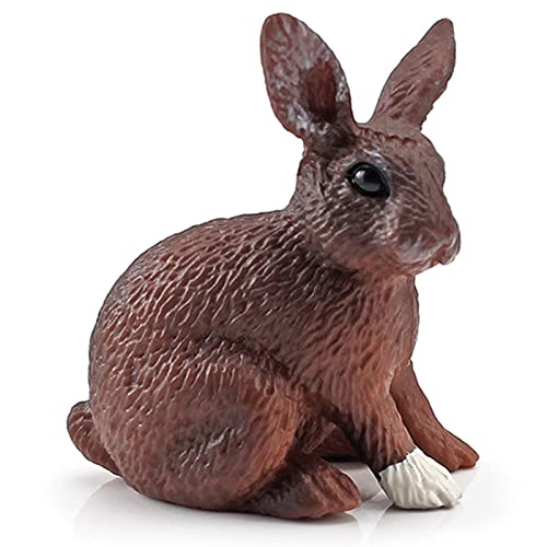 Kaninchenfiguren Realistische Tierwelt Kaninchen Kuchenaufsätze Set Für Kinder Mit Miniatur Gartendekoration Geschenken Realistisches Tiermodell von MULAIDI