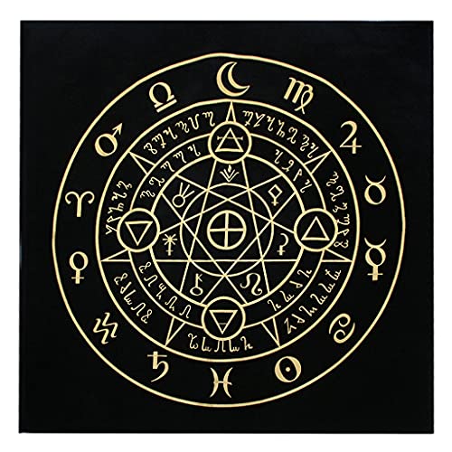 MULAIDI 49 X 49 cm Tarot Karten Tischdecke Flanell Geometrische Figur Wahrsagerei Altar Tuch Brettspiel Orakel Karten Pad Runen Unterstützung Brettspiel Tischdecke von MULAIDI