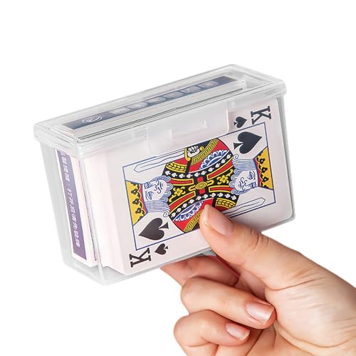 MULAIDI Durchsichtiger Kunststoff Spielkartenetui Leere Spielkarten Aufbewahrungsbox Spielkarten Organizer Für Unternehmen Sammelkarten Kartendeck Hüllen Organizer Kartenschutz von MULAIDI