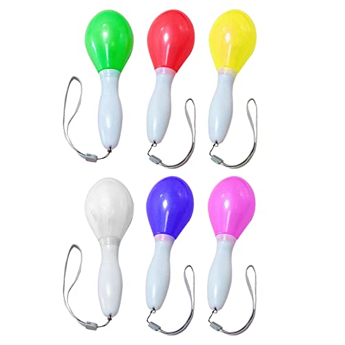 MULAIDI LED Blinkendes Maraca Hand Sandhammer Spielzeug Leuchtende Lampe Maracas Leuchtet Dunkeln Für Kinder Und Erwachsene Requisiten LED Maraca LED Maracas Für Erwachsene von MULAIDI