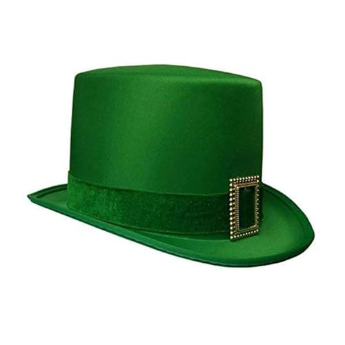 MULAIDI Lustiger Hut Irish Patricks Day Hut Fun Hut Halloween Kostüm Zubehör Karneval Party Hut für Erwachsene Patricks Day Hut Grün Patricks Day Hut Patricks Day Top Hat von MULAIDI