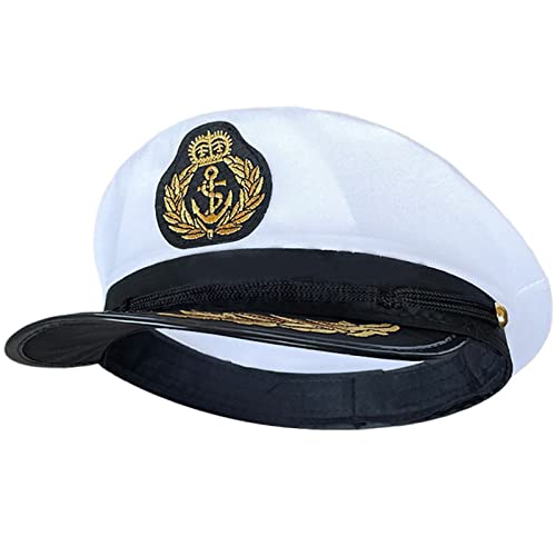 MULAIDI Party Captain Hats Party Jungen Maskerade Party Cosplay Zubehör für Party Maskerade Hut Baby Hut Mädchen Weiß für Männer Hut Frauen Weiß von MULAIDI