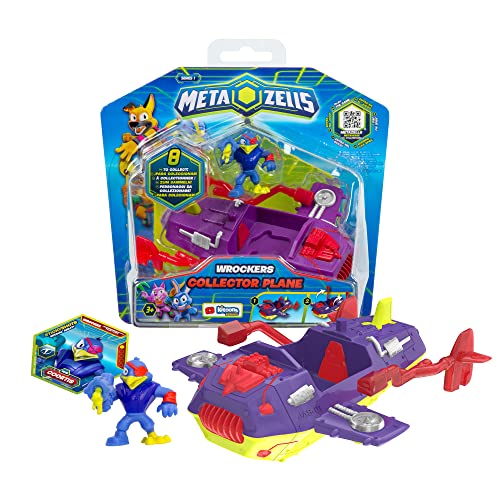 METAZELLS Imc toys Collector Plane violett + Figur Coortis S1 + 1 Karte, Fahrzeug, das die Arme entfaltet, Spielzeug Geschenk für Jungen und Mädchen ab 3 Jahren von METAZELLS Imc toys