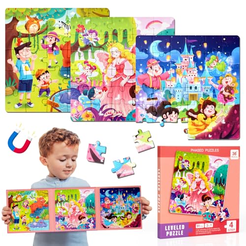 Reisespiele Kinder Puzzle ab 4 5 6, Magnetische Puzzle Geschenk für Mädchen 5 6 7 8 Jahre, Autofahrt Kinder Beschäftigung Spielzeug ab 6 7 8 Jahre Mädchen Jungen Geschenke Magnetspiel Mini Puzzle von MUNDIDO