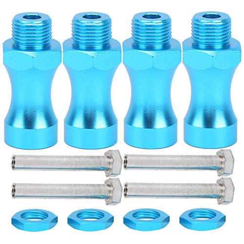 MUNEFE 12-teiliges RC-Modellautoteil, Aluminiumlegierung 12 mm bis 17 mm Radnaben-Adapterkupplung für ferngesteuertes RC-Modellauto (Blue) von MUNEFE