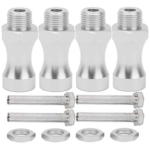 MUNEFE 12-teiliges RC-Modellautoteil, Aluminiumlegierung 12 mm bis 17 mm Radnaben-Adapterkupplung für ferngesteuertes RC-Modellauto (Silver) von MUNEFE