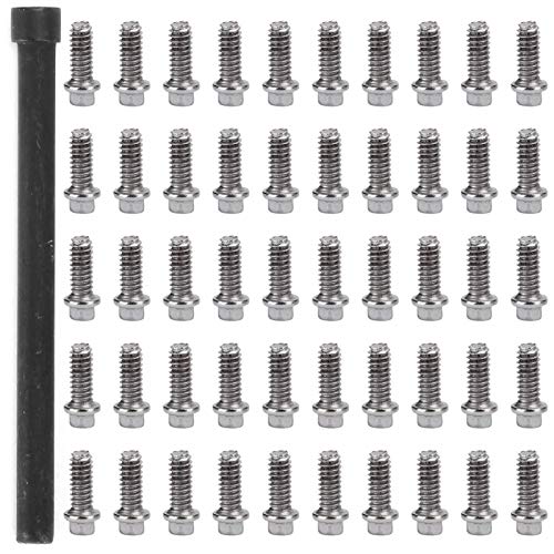 MUNEFE 50-teiliges RC-Schraubenset, RC-Auto-Radfelgen-Nabenschrauben, Edelstahlschrauben für RC-Raupenwagen (M2) von MUNEFE