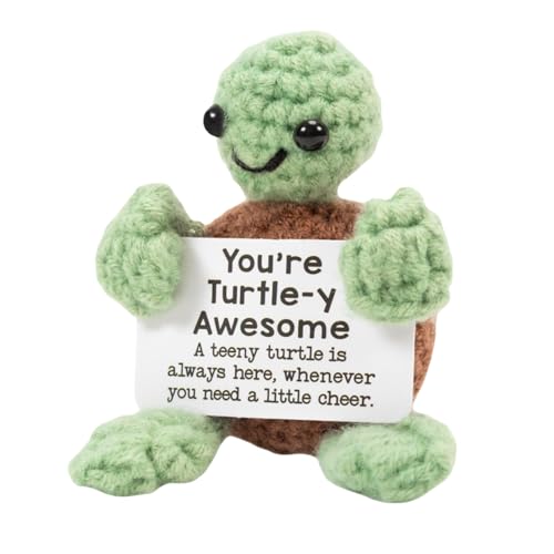 MUNSKT 1 Stück Plüschtier Schildkröte, positiv, handgestrickt, Tierhäkeln, emotionale Unterstützung, Haken für Kinder MUNSKT 1 Stück Plüschtier Schildkröte, positiv, handgestrickt, Tierhäkeln, emotionale Unterstützung, Haken für Kinder von MUNSKT